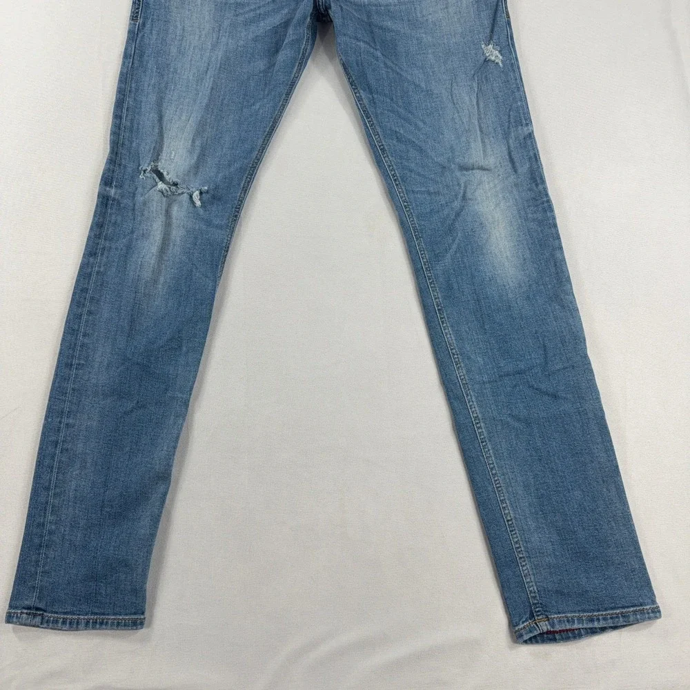 Diesel Tepphar Slim-Carrot Distressed Stretch‎ Blue Jeans Mens 34x32 Italy